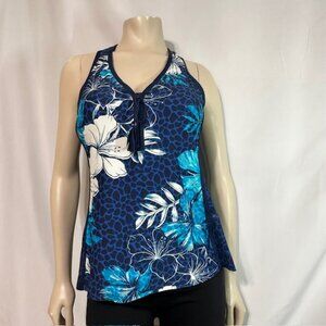 Beach House Erinna Racerback Textured Tankini Top Size 12